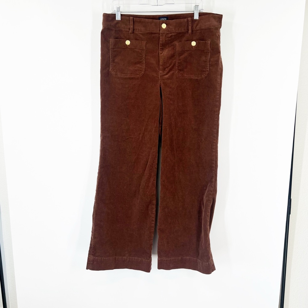 J. Crew Factory Corduroy Lizzie Patch-Pocket Pants in Brown